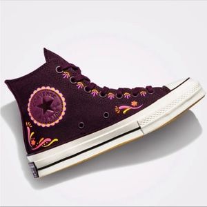 Converse Purple and Pink High-Top Sneakers